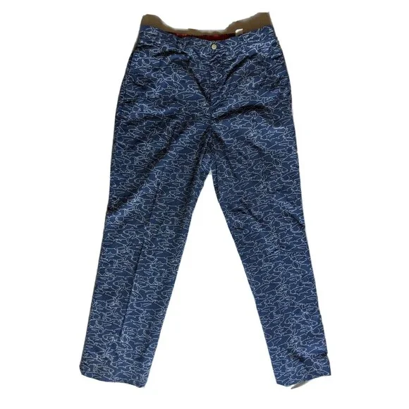 VINEYARD VINES All over print SHARKS Sun Washed Pants Chino Straight leg 34 X 32